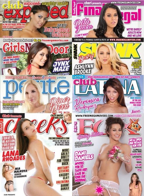 April 2020 bundle pack, 8 XXX hardcore magazines with videos of the models