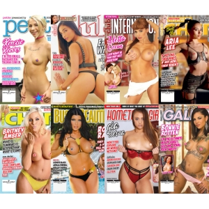 March 2026 adult magazine covers: Busty Beauties 286, Hometown Girls 276, Gallery 271, Club International 282, Best of Cheri 431, Club 364, Cheri 364, and Petite 365. Featuring cover models Kenzie Reeves, Britney Amber, Emily Willis, Romi Rain, Aletta Ocean, Gia Derza, Aria Lee, and Bonnie Rotten.